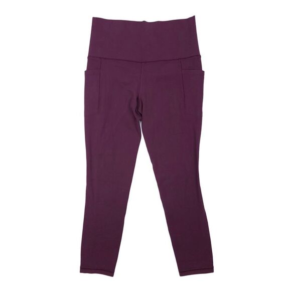 ATHLETA Salutation II 7/8 Stash Pocket Tight Womens XS Petite Spiced Cabernet - Picture 1 of 8